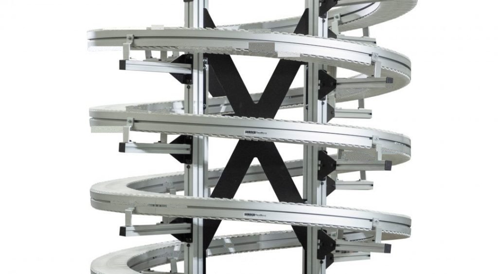 Flexible-chain helix spiral elevator