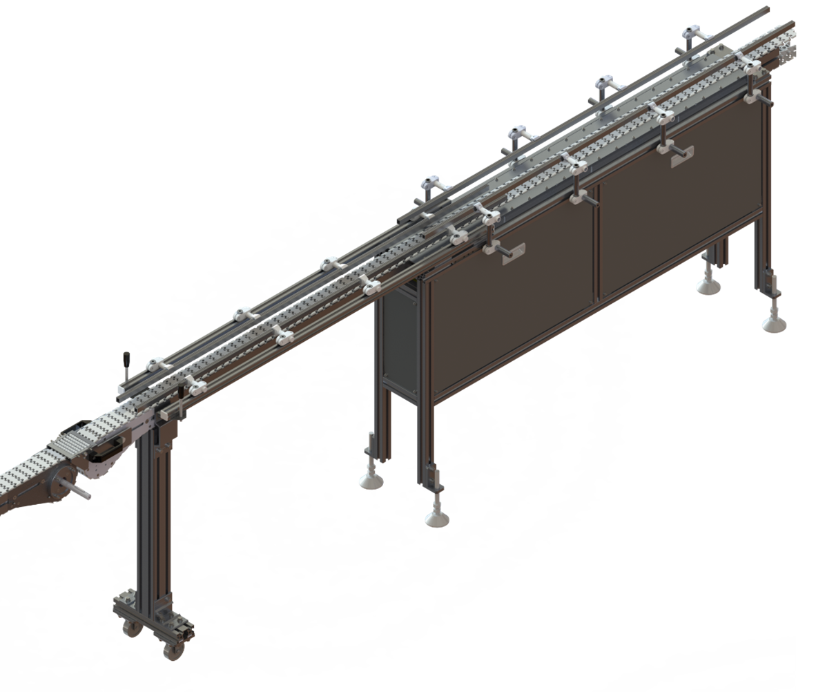 Flexible-chain retracting tail conveyor