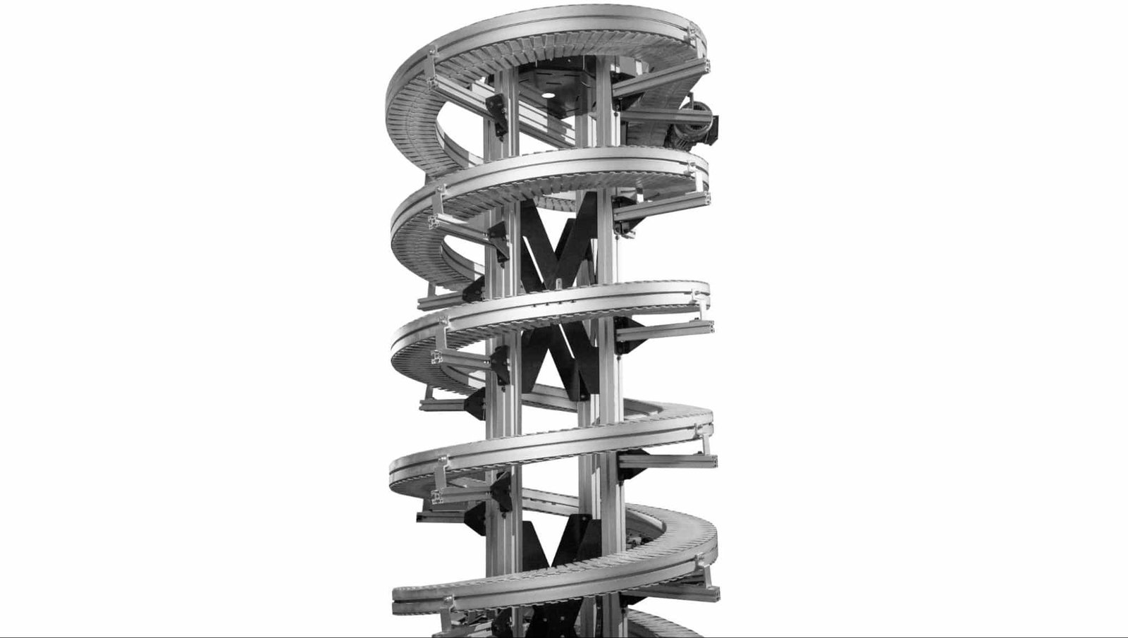 Vertical helix accumulation tower