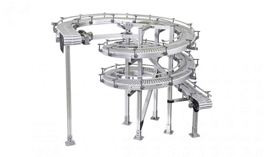 Helical conveyor elevation system