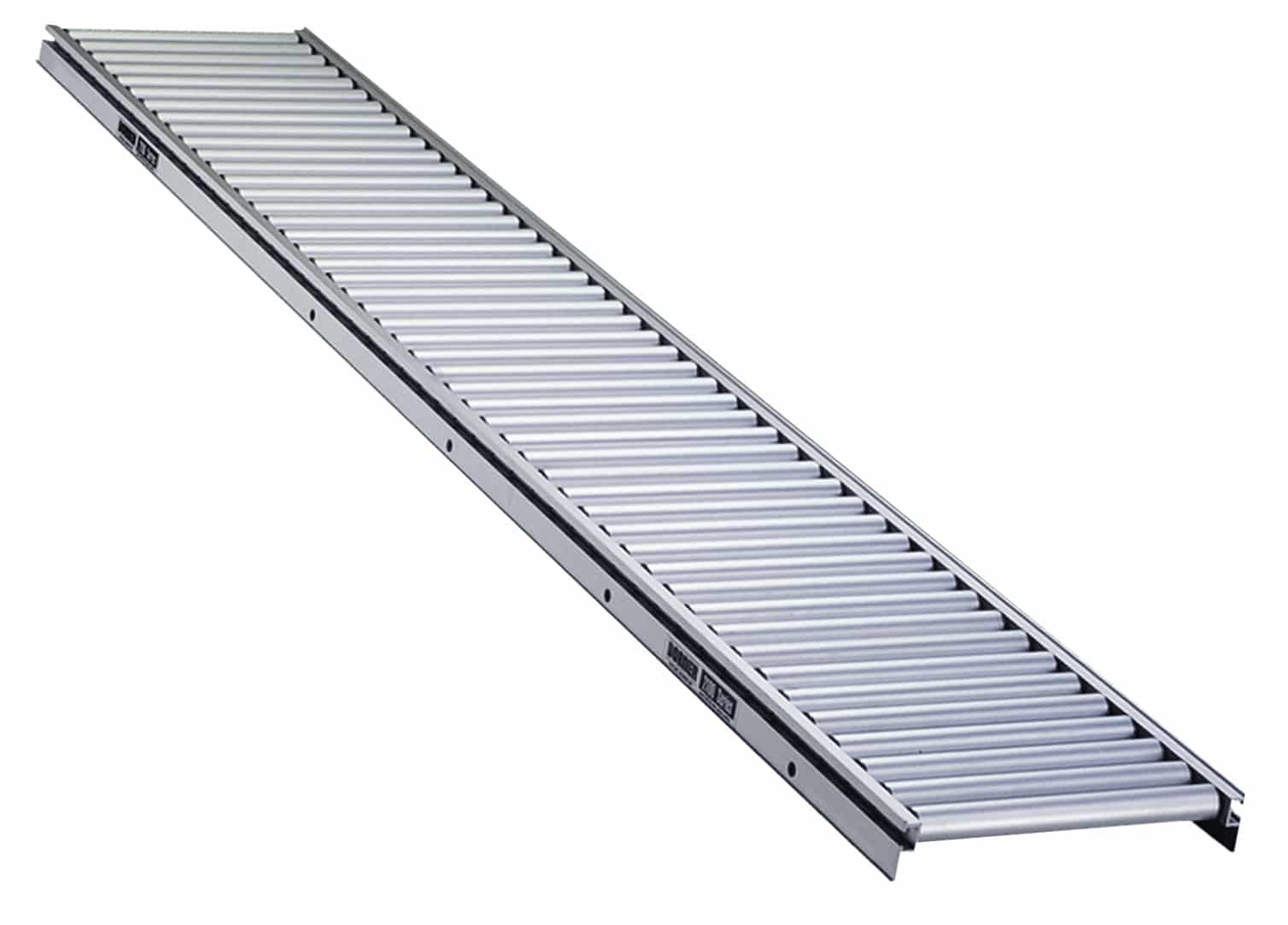 2200 gravity roller conveyor at a diagonal angle