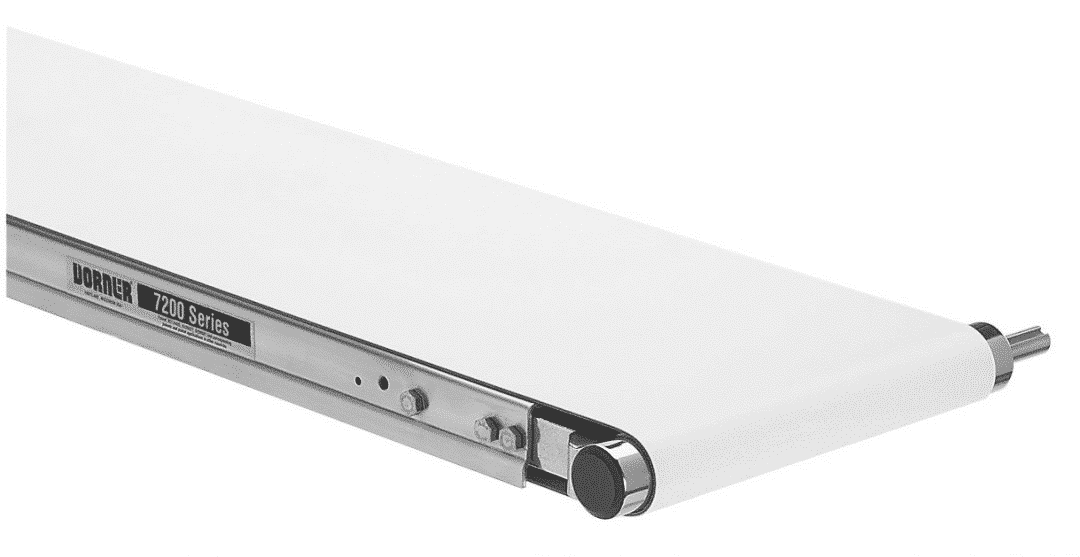 Stainless steel sanitary conveyor with an open frame design
