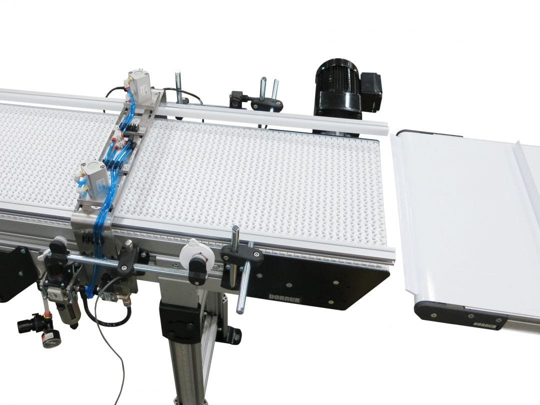 Diverter and gate controlling products on a conveyor