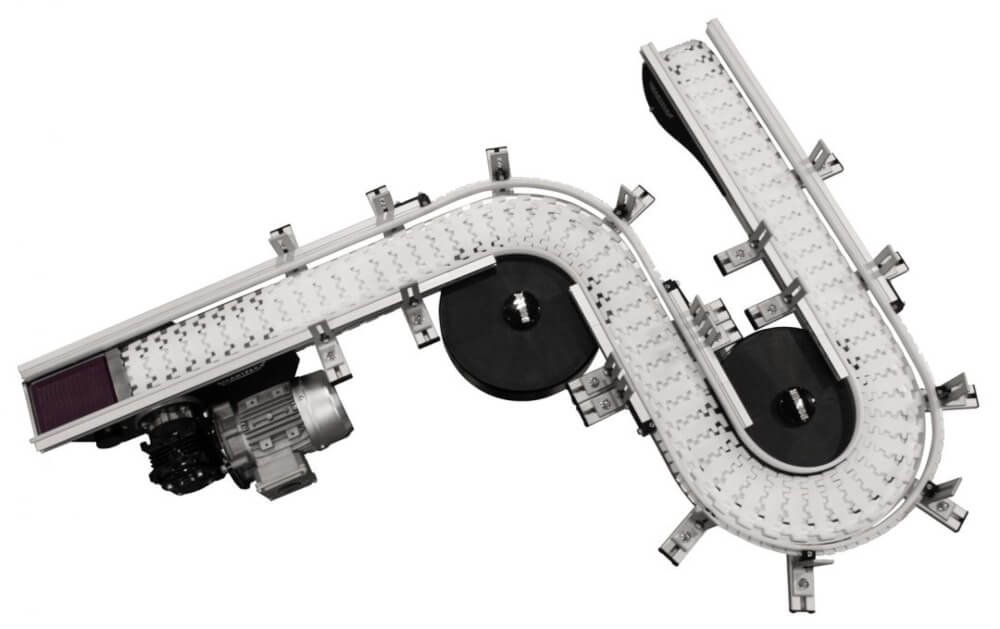 FlexMove conveyor with two curves